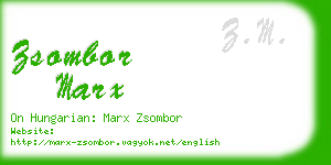 zsombor marx business card